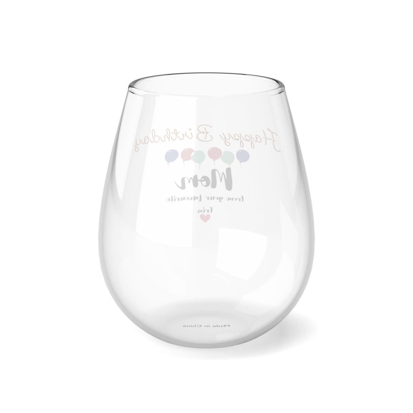 Personalized Glass Happy Birthday Mom