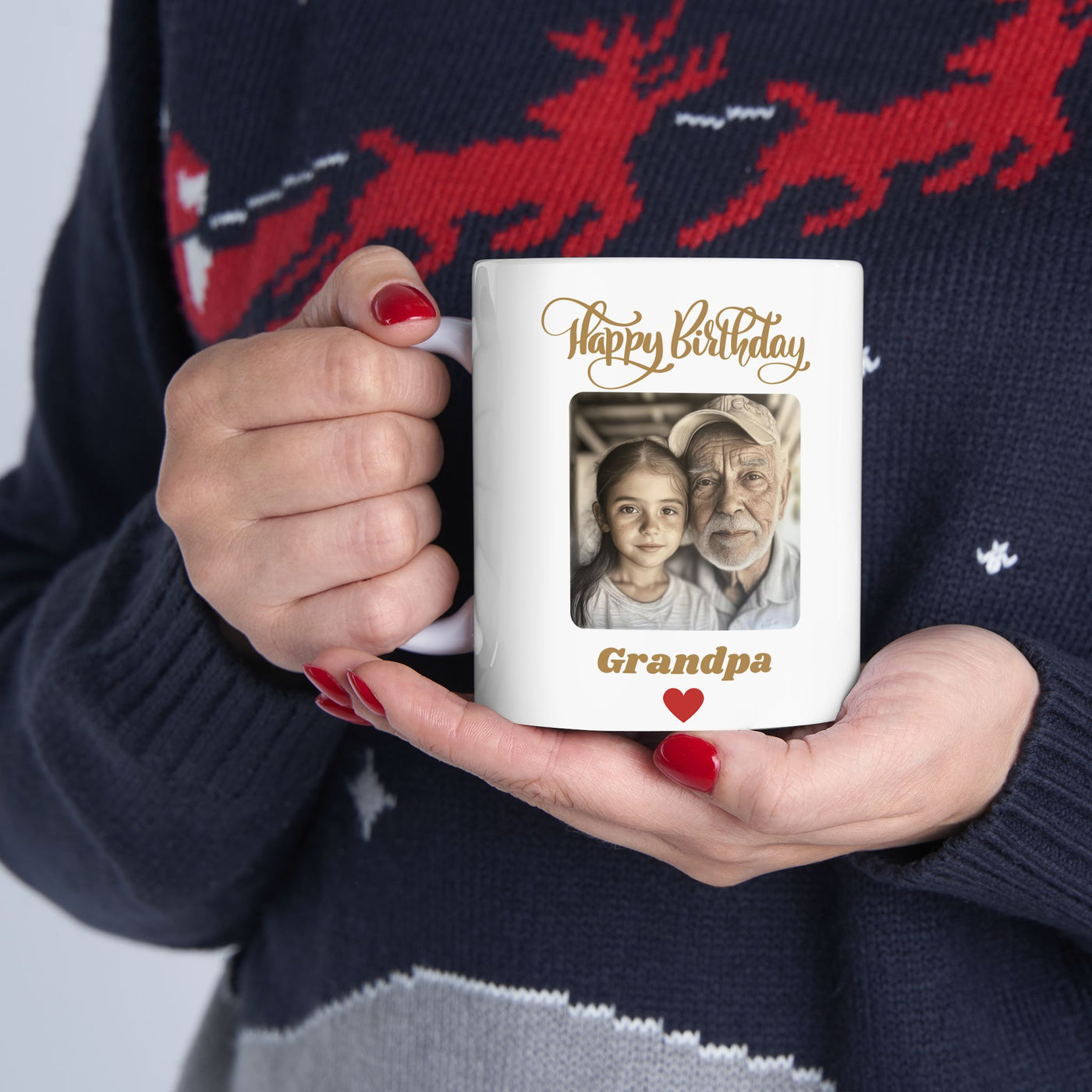 Happy Birthday Grandpa Photo Mug