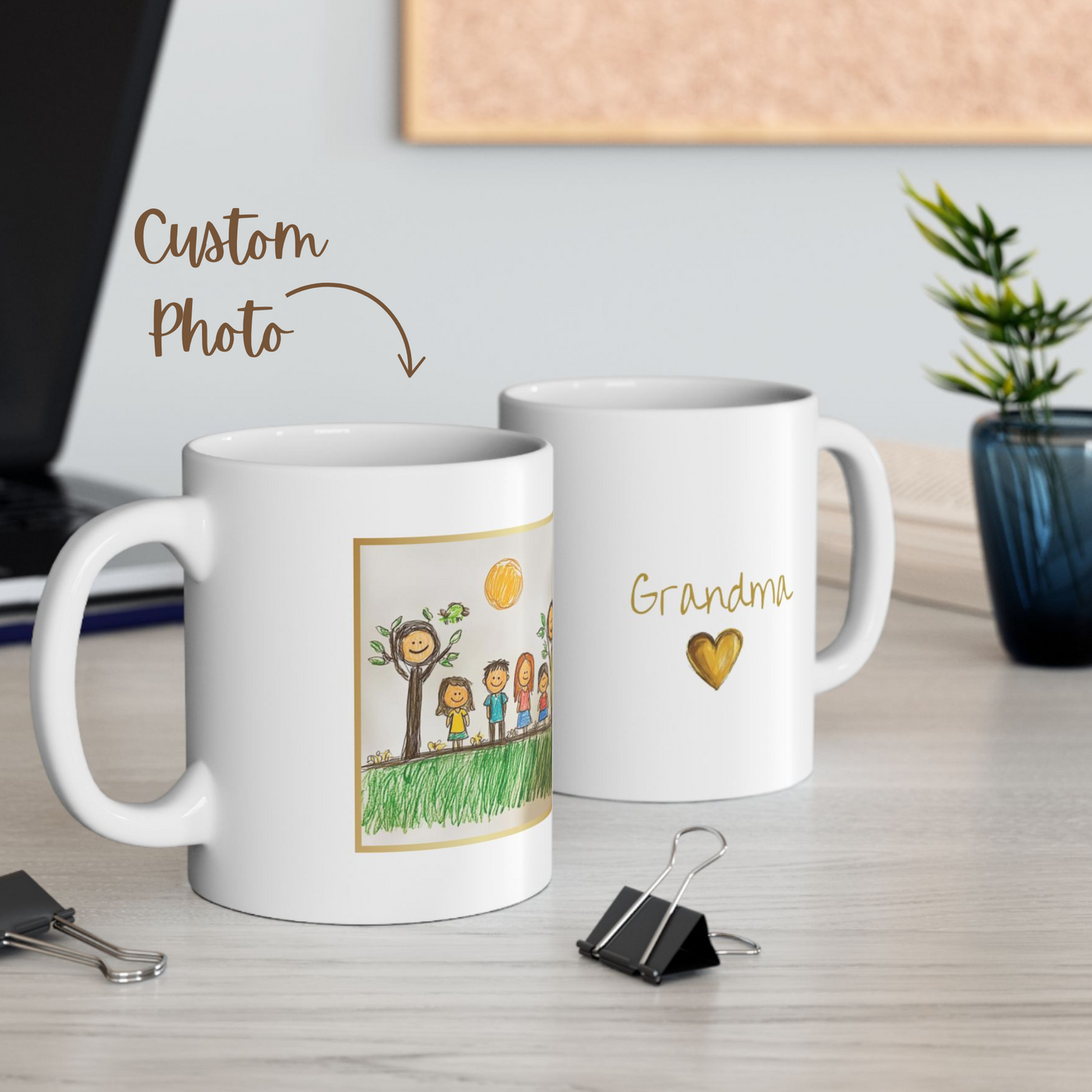 Personalized Kids Drawing Mug Grandma