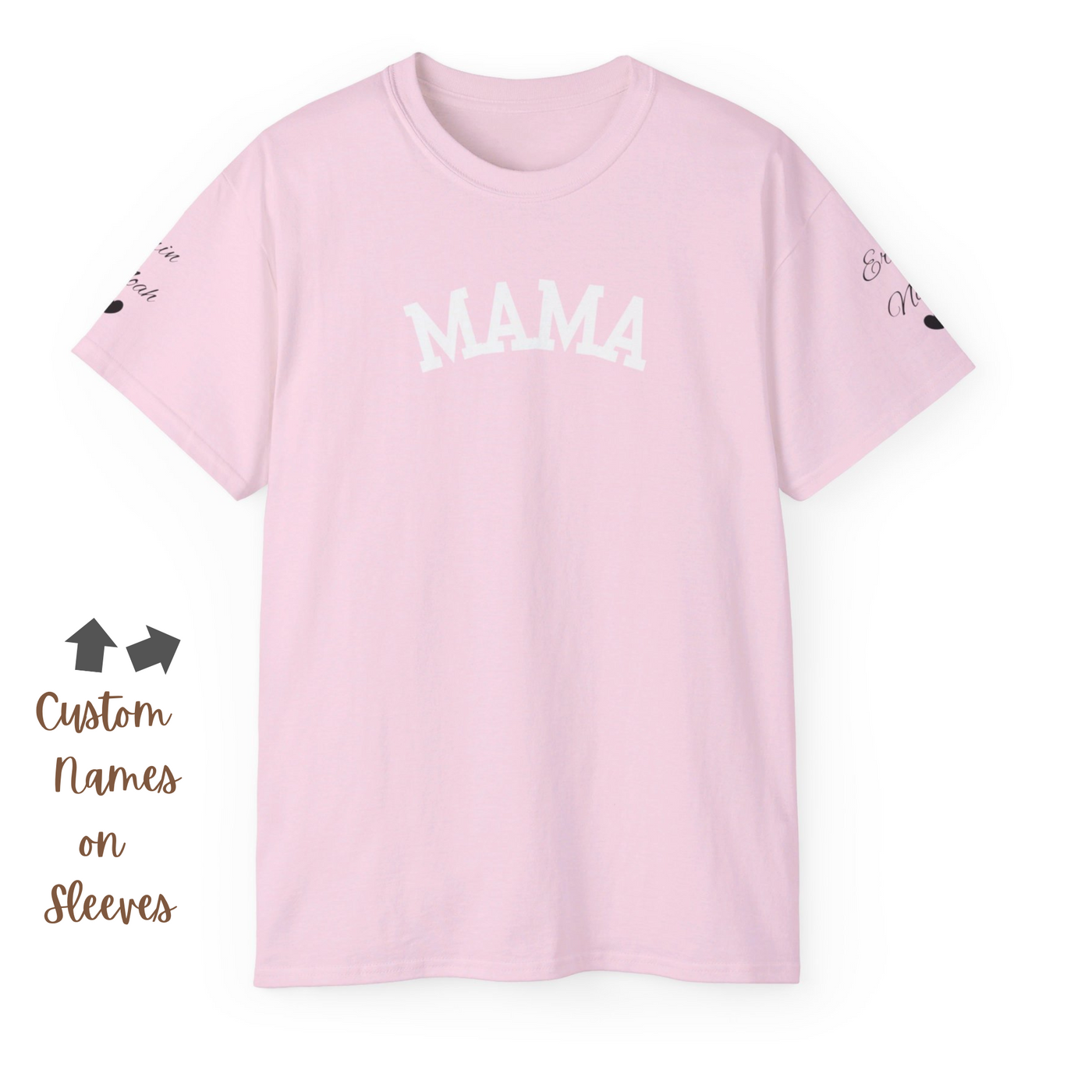 Mama Tshirt Sleeves Personalized