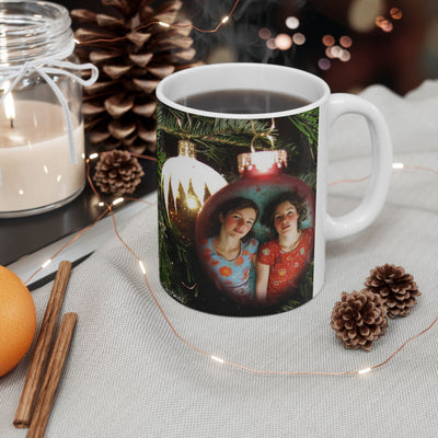 Merry Christmas Custom Photo in a Bulb Mug