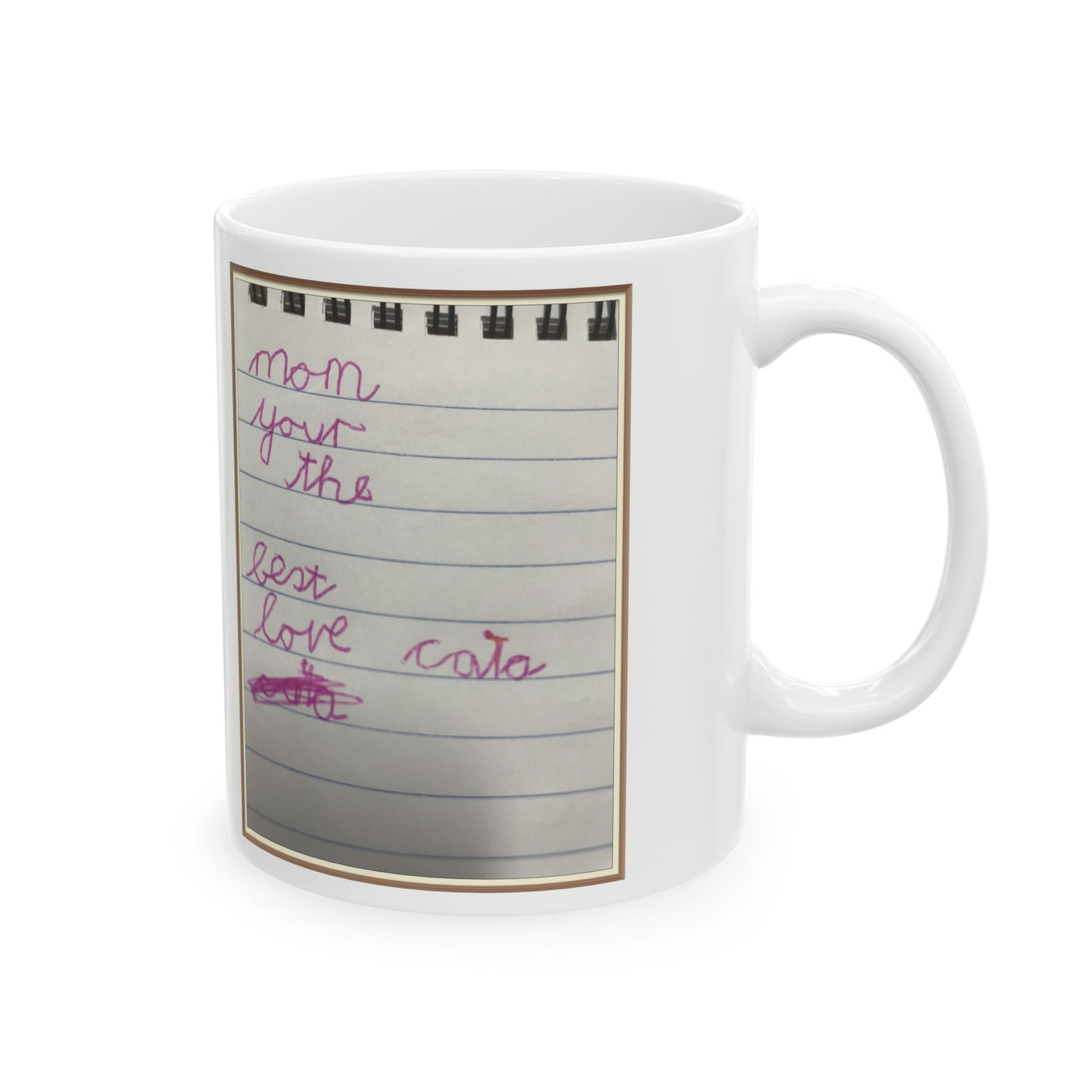 Childrens Writing Mom Mug