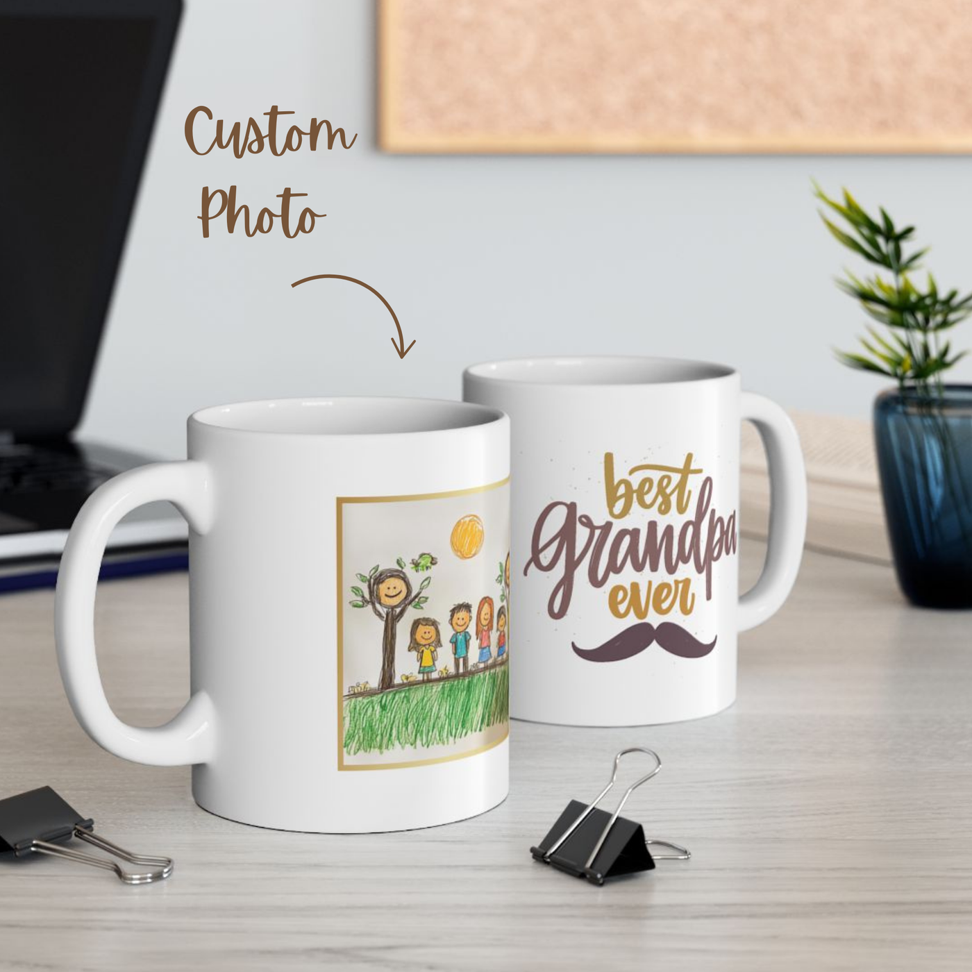 Personalized Kids Drawing Mug Grandpa