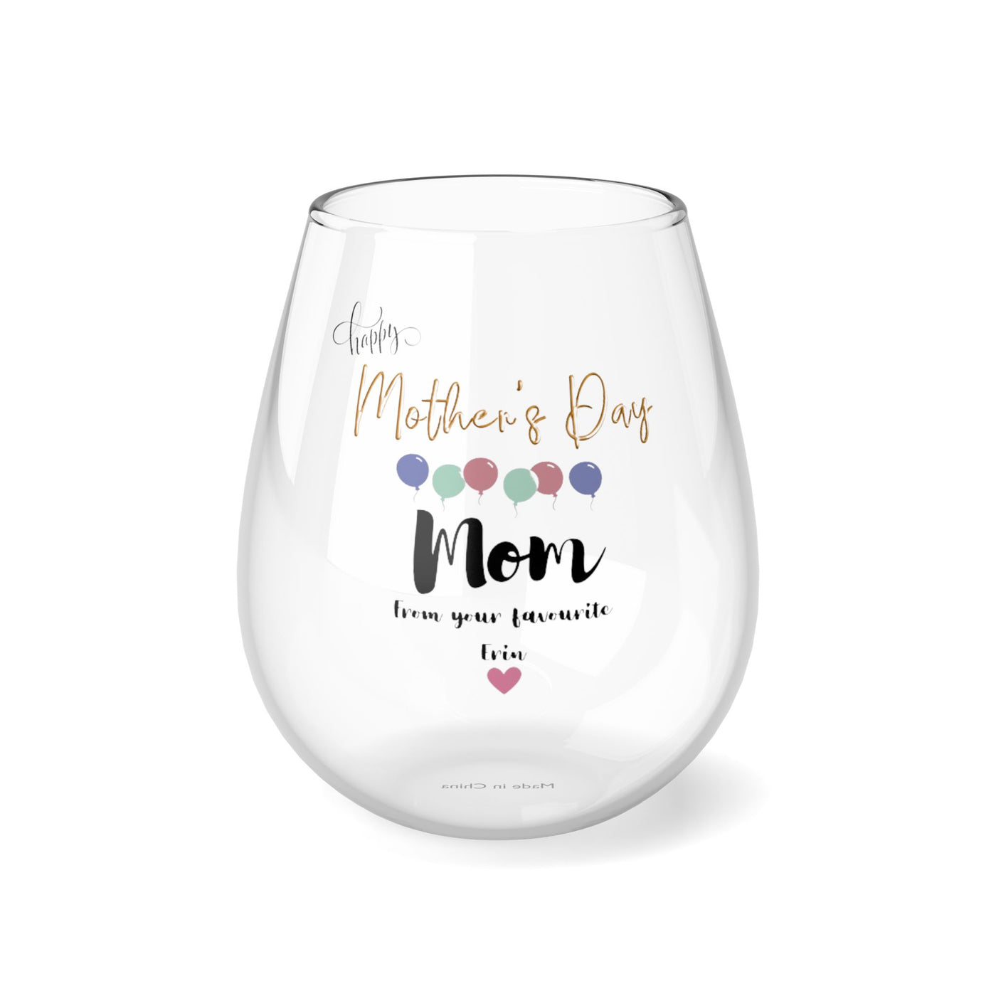 Personalized Name Stemless Wine Glass, 11.75oz