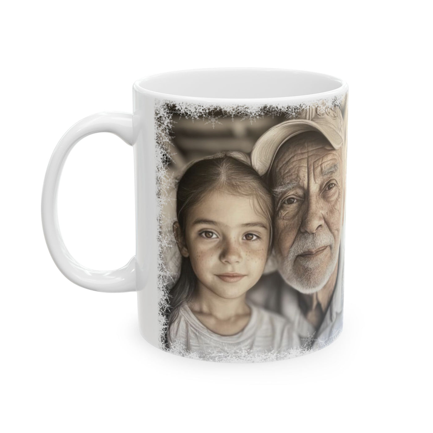 Photo Personalization Mug Grandpa in Snow Frame