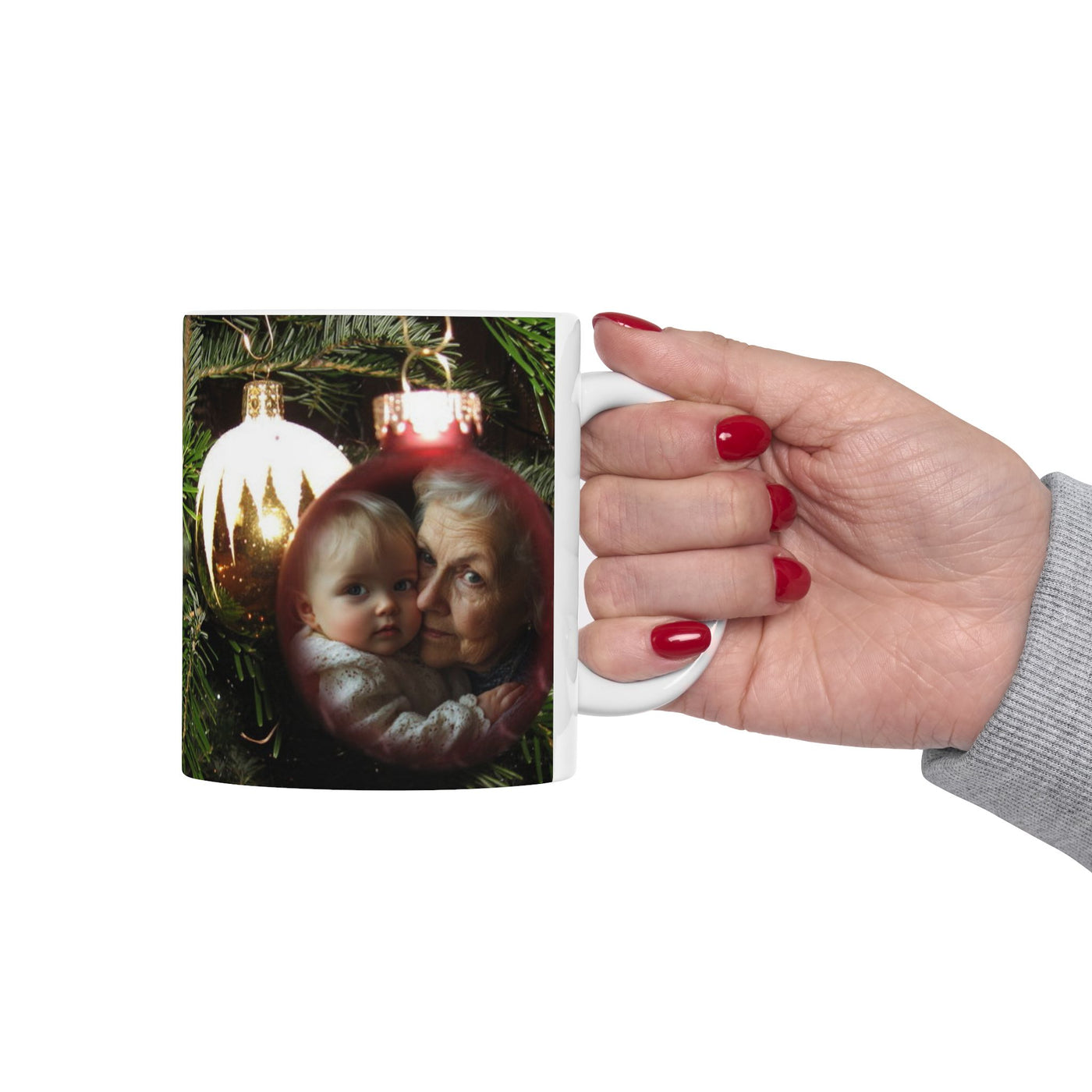 Christmas Photo in a Bulb Grandma Mug Gift