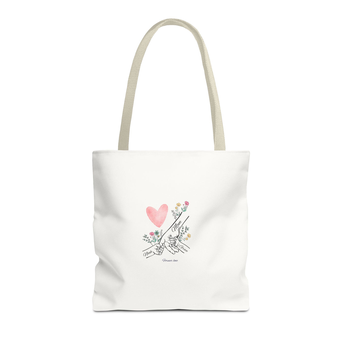 Mom Kids names Tote bag