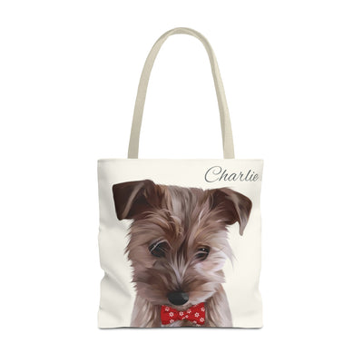 Personalized Dog Tote Bag - Using Pet Photo and Personalized Name