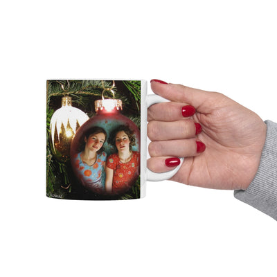 Merry Christmas Custom Photo in a Bulb Mug