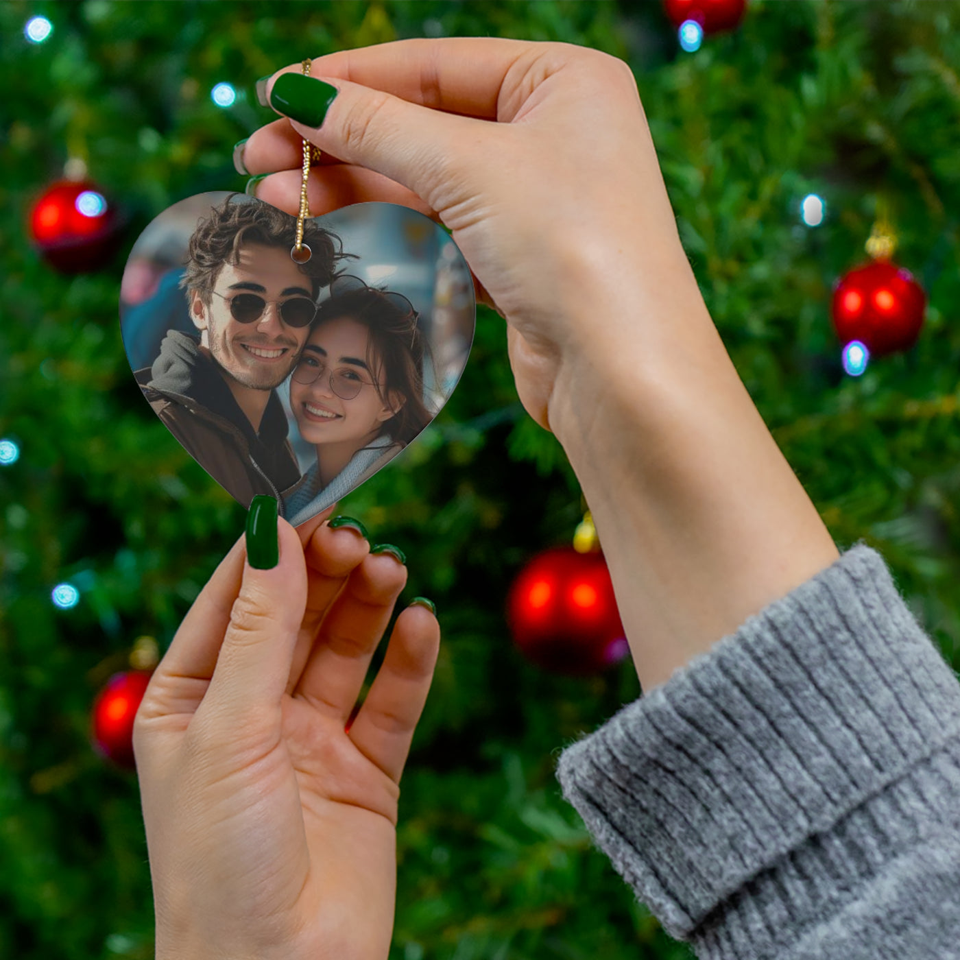 Couple Custom Photo Ornament