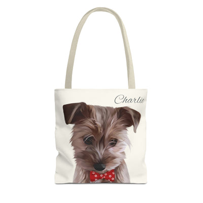 Personalized Dog Tote Bag - Using Pet Photo and Personalized Name