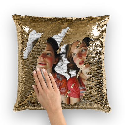 Personalized Photo Sequin Cushion Cover