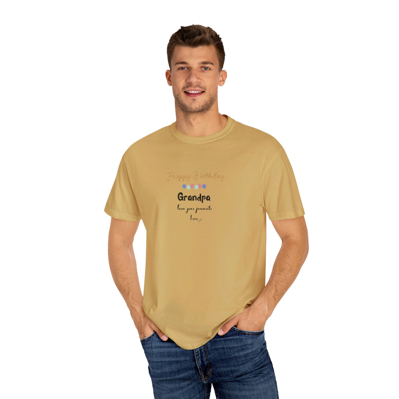 Personalized Name Happy Birthday Grandpa Tshirt