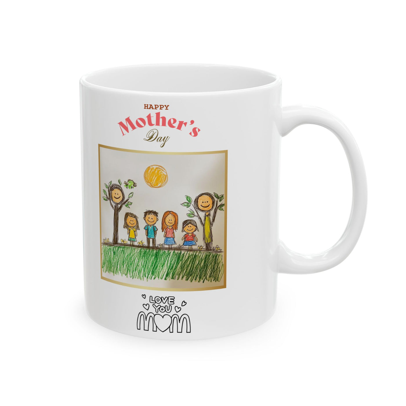 Custom Childrens Drawing Mothers Day Mug