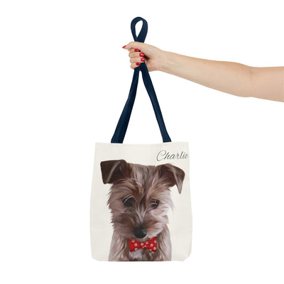 Personalized Dog Tote Bag - Using Pet Photo and Personalized Name