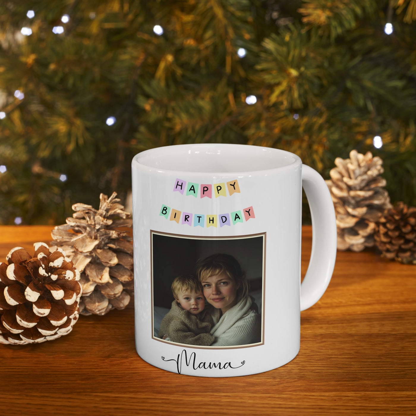 Happy Birthday Mom Mug with Photo