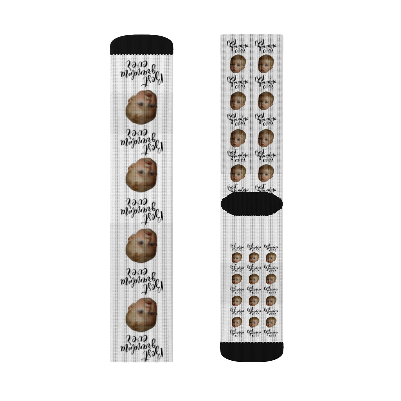 Personalized Face Socks Grandma Gift