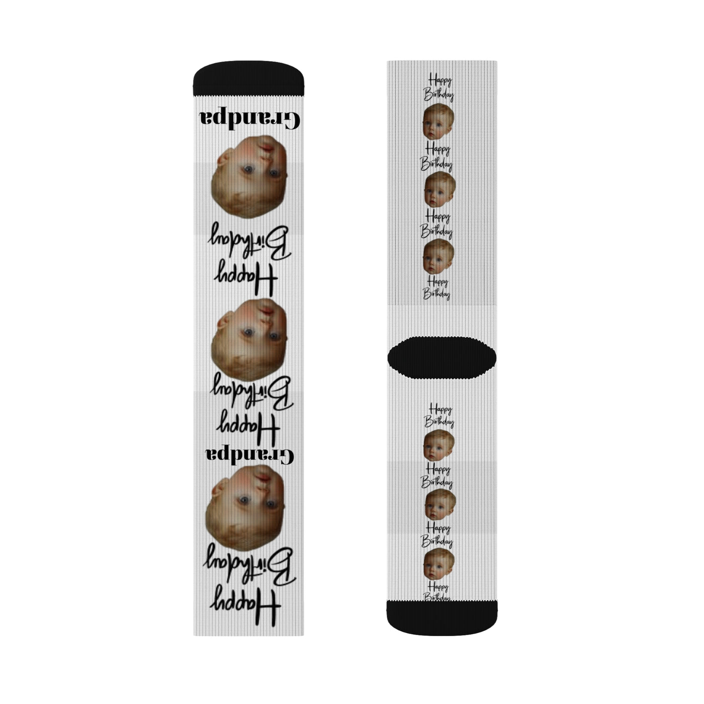 Personalized Face Socks Grandpa Gift