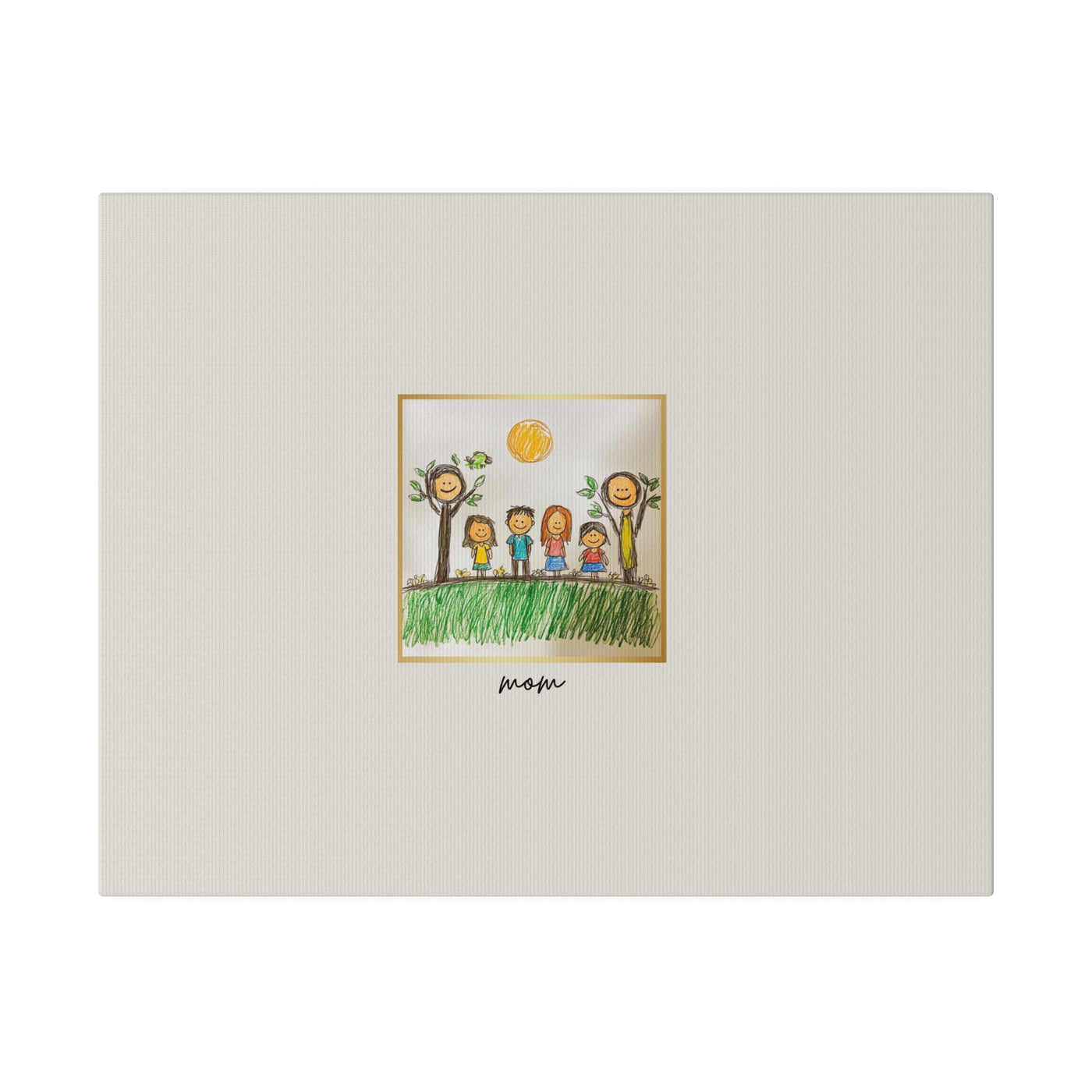 Childrens Art Mom Gift Matte Canvas, Stretched, 0.75"