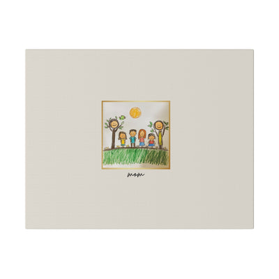 Childrens Art Mom Gift Matte Canvas, Stretched, 0.75"