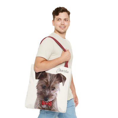 Personalized Dog Tote Bag - Using Pet Photo and Personalized Name