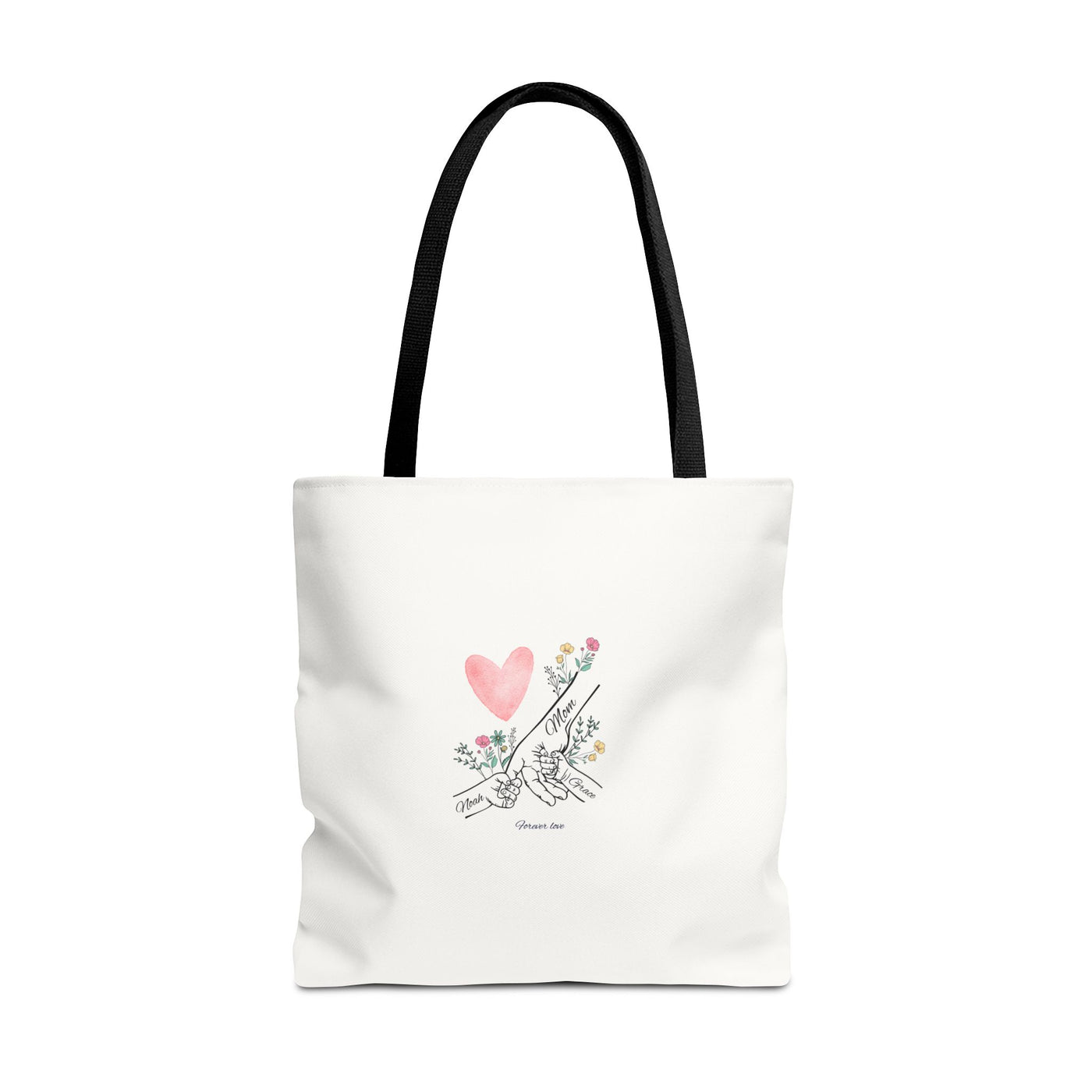 Mom Kids names Tote bag