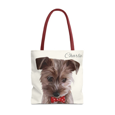 Personalized Dog Tote Bag - Using Pet Photo and Personalized Name