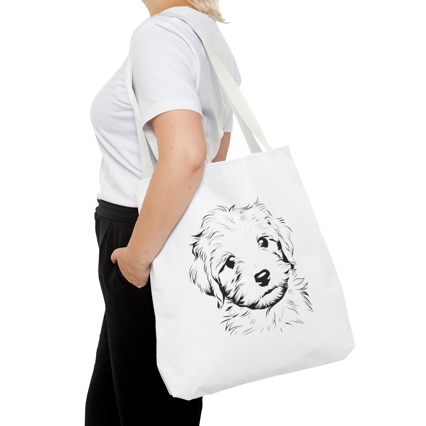 Poodle Puppy Tote Bag