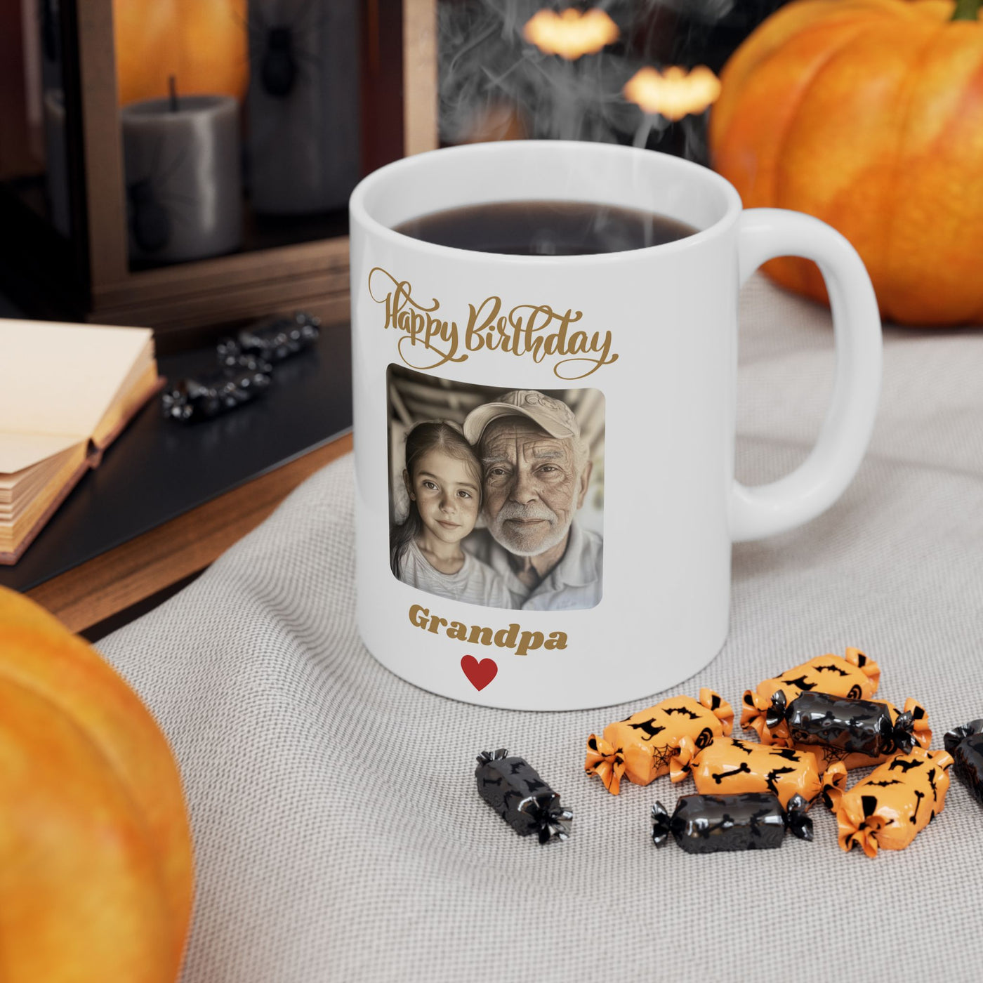 Happy Birthday Grandpa Photo Mug