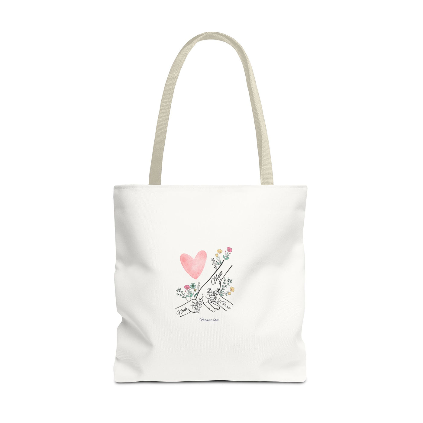 Mom Kids names Tote bag