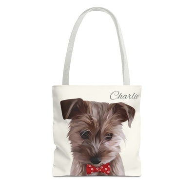 Personalized Dog Tote Bag - Using Pet Photo and Personalized Name