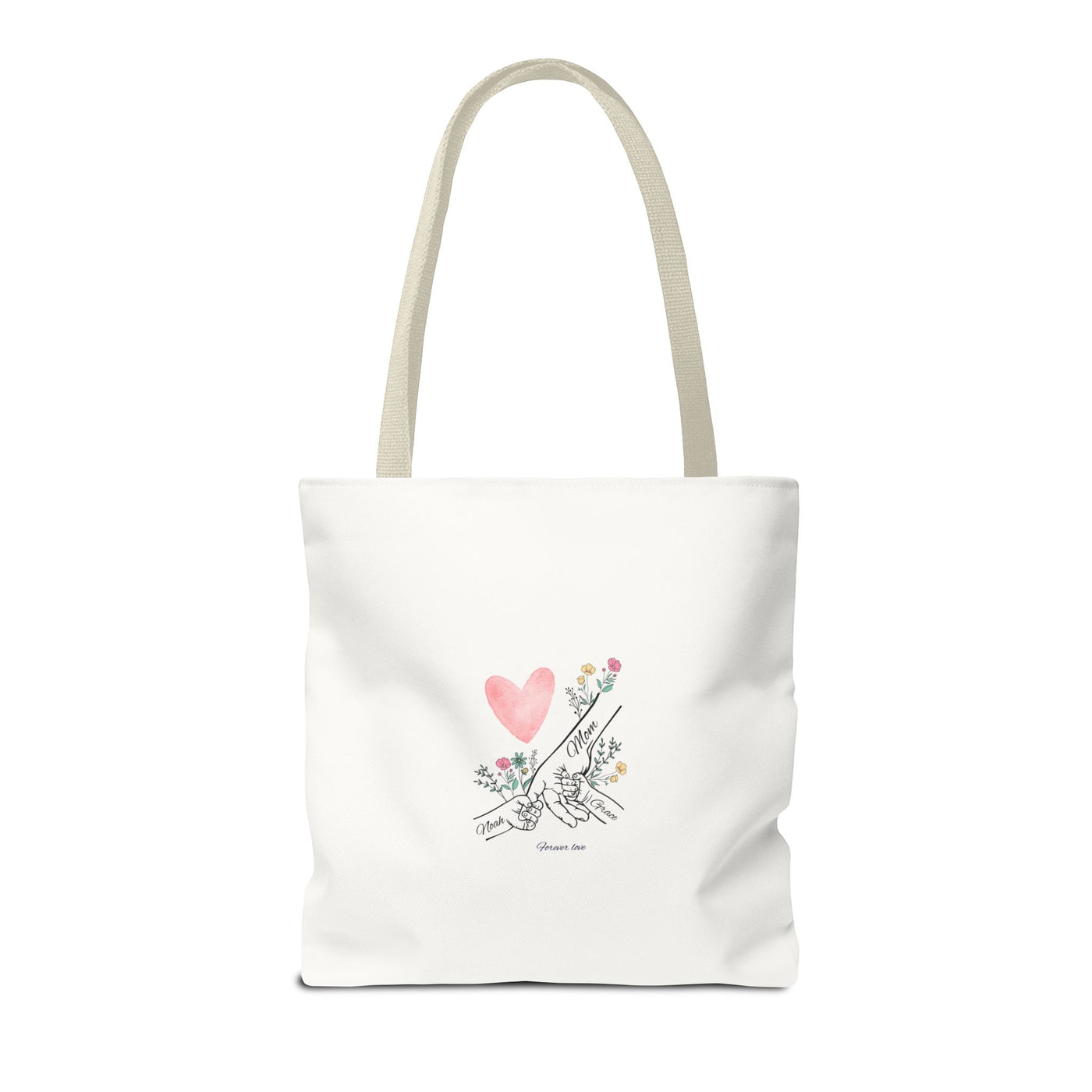 Mom Kids names Tote bag