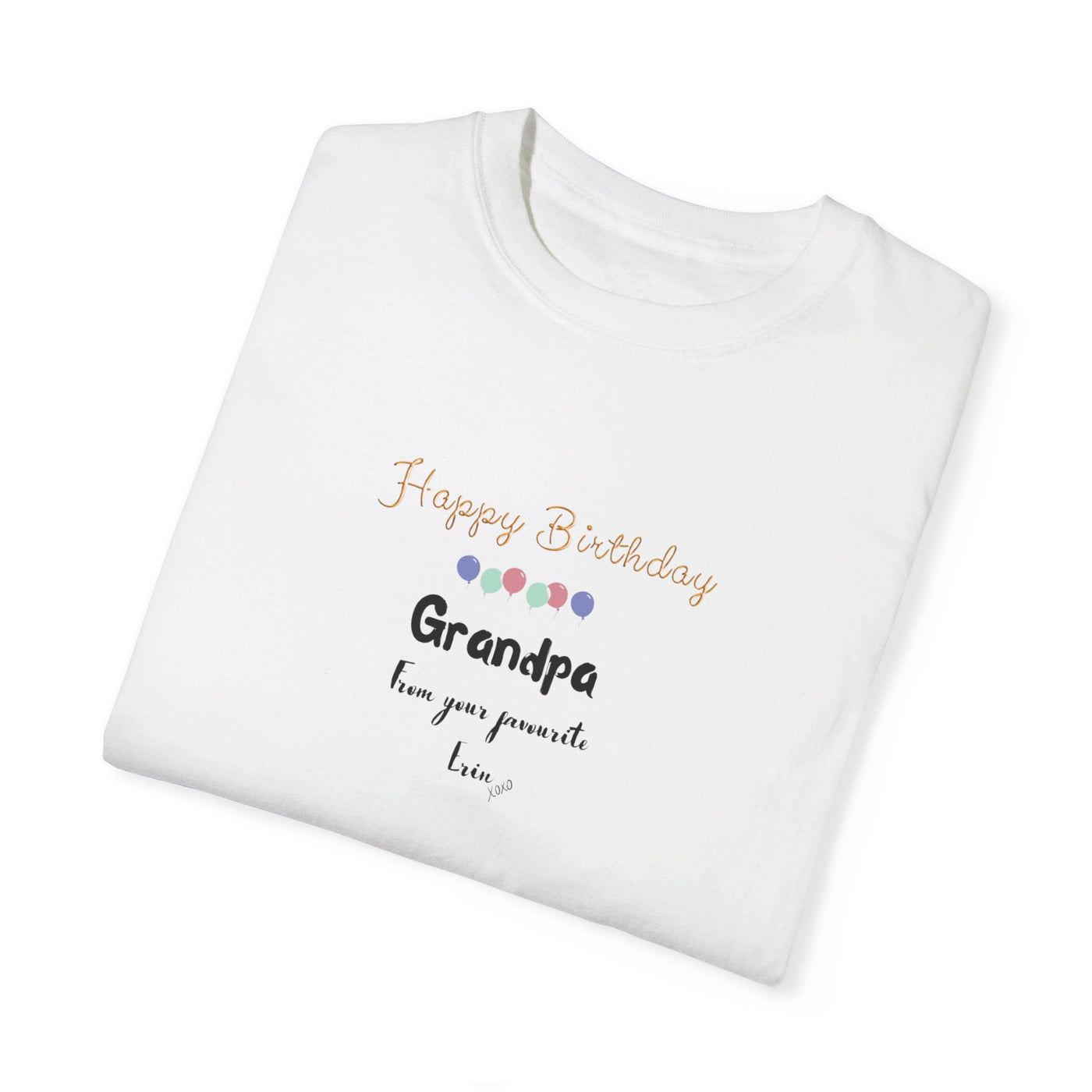 Personalized Name Happy Birthday Grandpa Tshirt