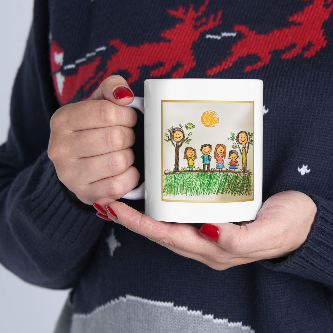 Personalized Kids Drawing Mug Grandpa