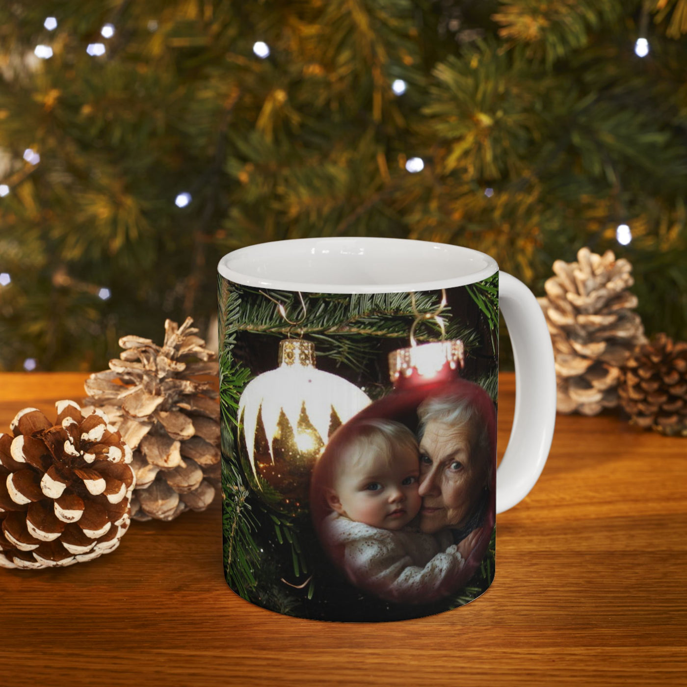 Christmas Photo in a Bulb Grandma Mug Gift