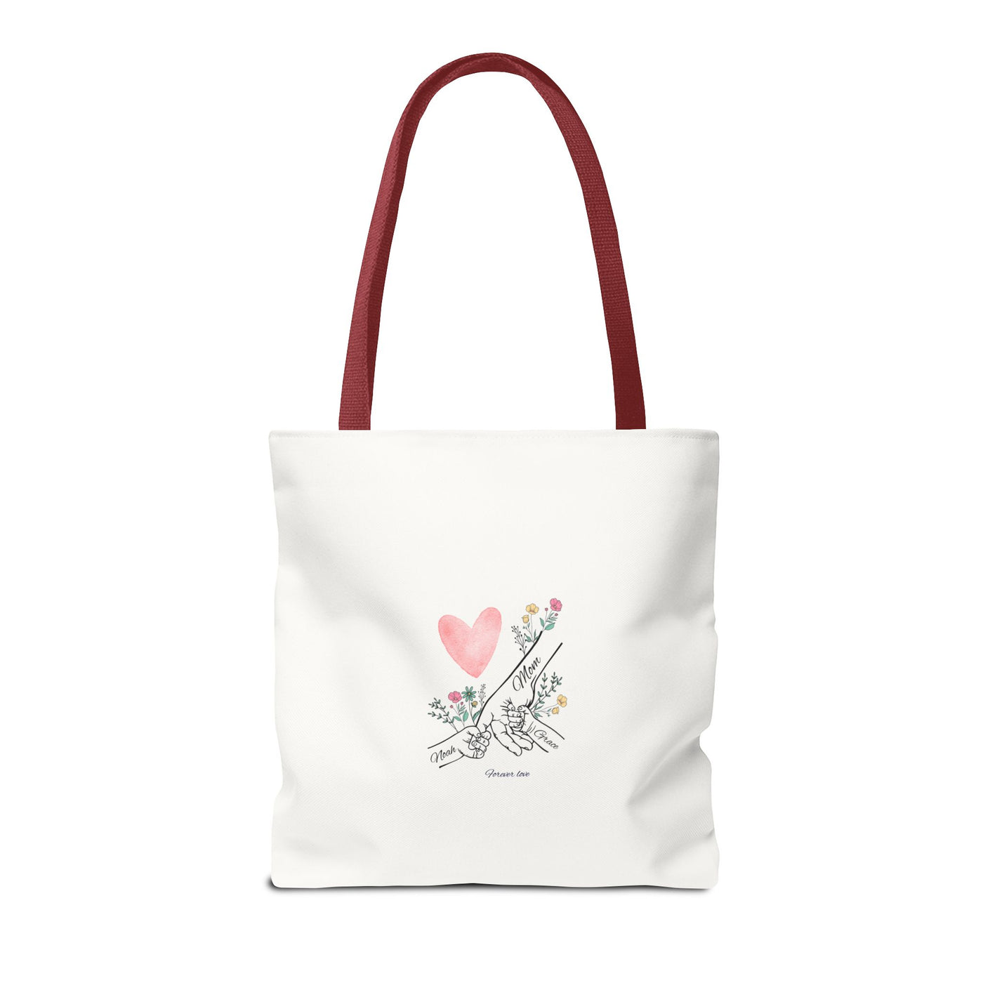 Mom Kids names Tote bag