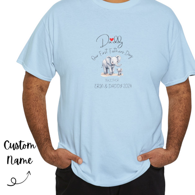 Personalized Tshirt, First Fathers Dad Gift1