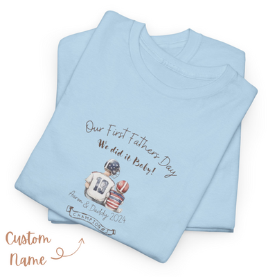 Personalized Tshirt, First Fathers Dad Gift5