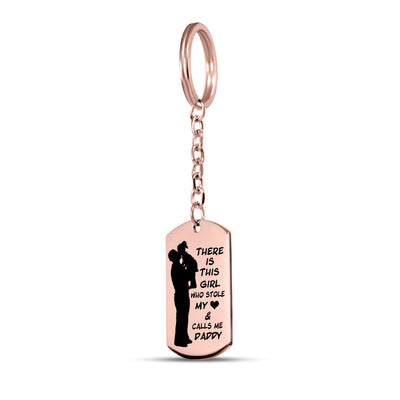 Girl Who Stole My Heart Dad Keychain