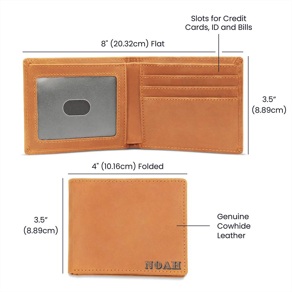 Dads Personalized Name Wallet