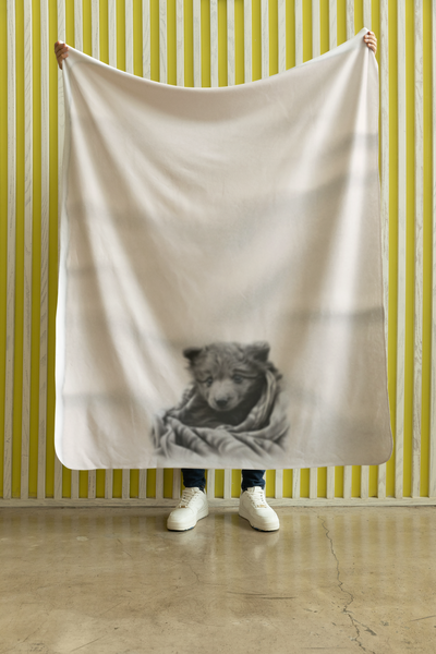 Bear Sherpa Fleece Blanket