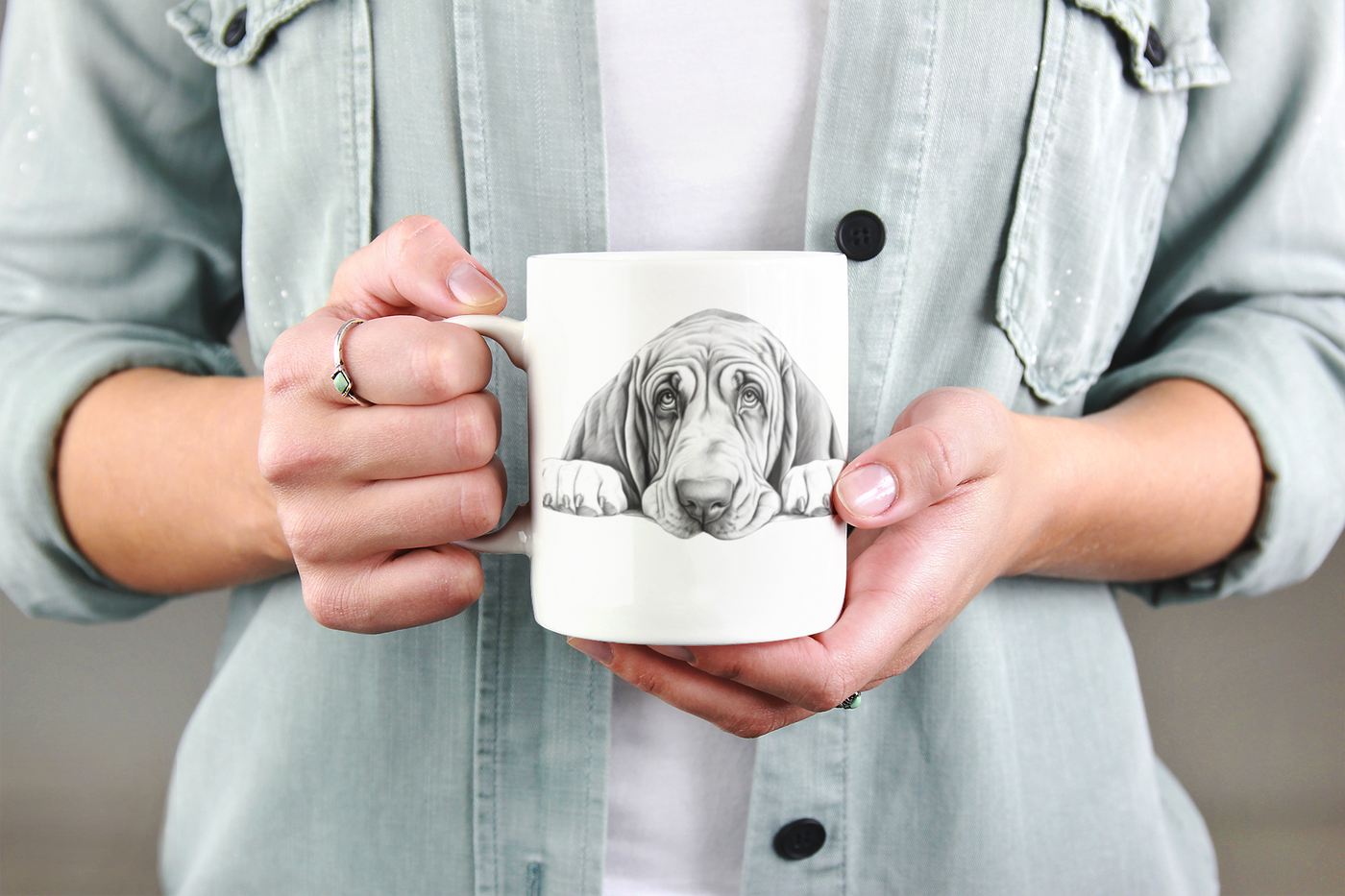 Bloodhound dog mug