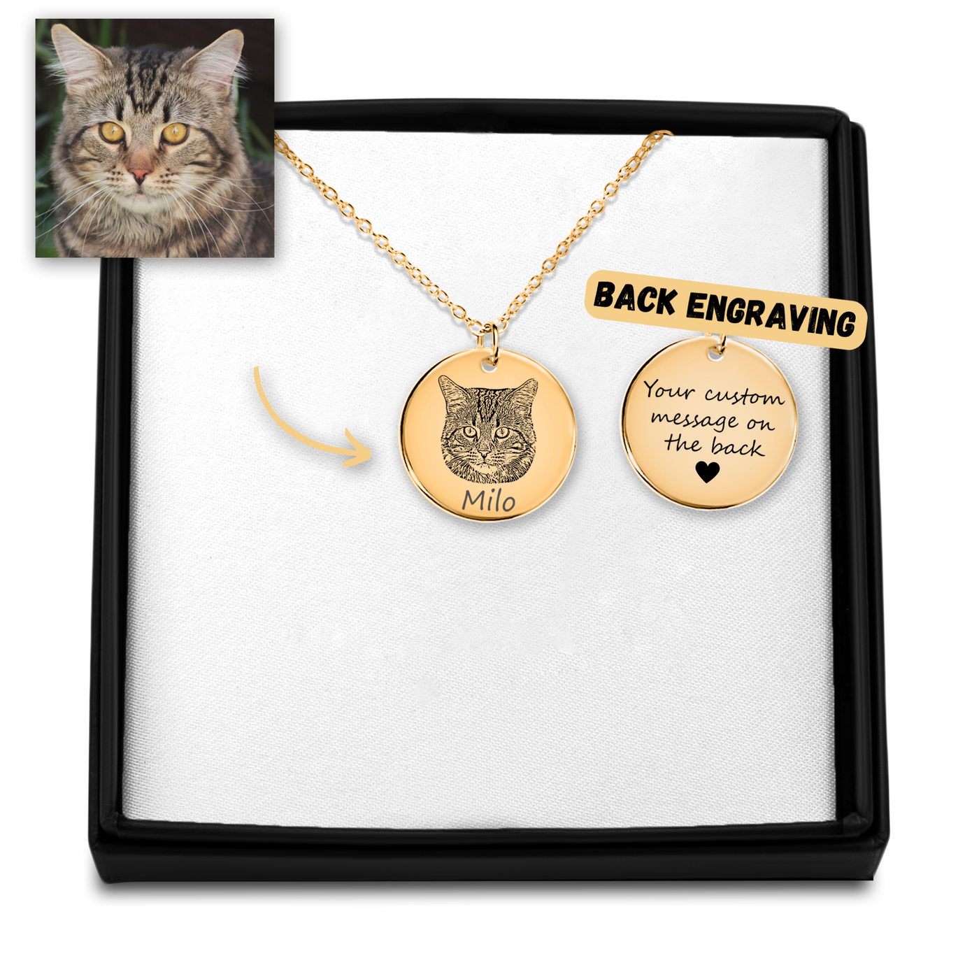 Cat Portrait Necklace