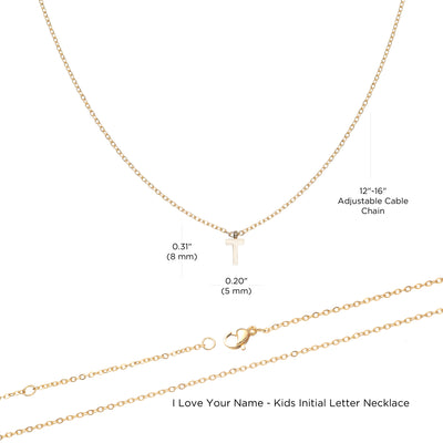 Kids Initial Letter Necklace