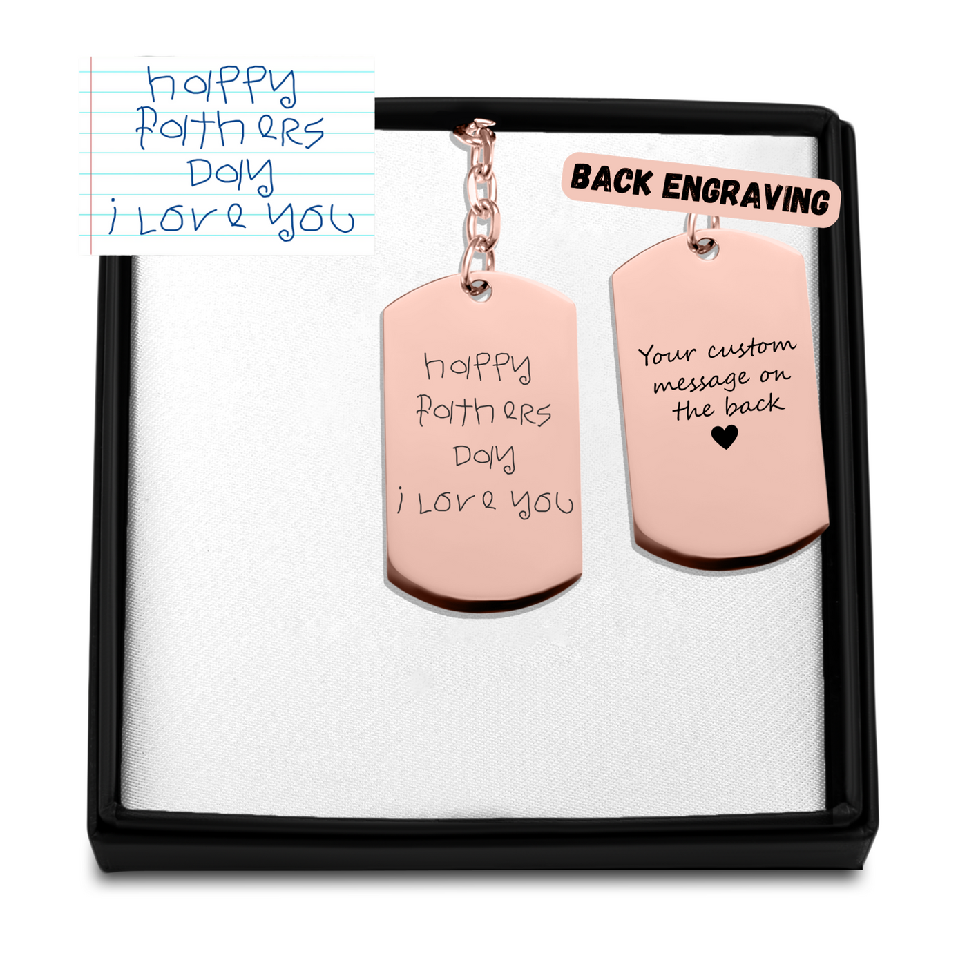 Children's Drawing Dad Keychain