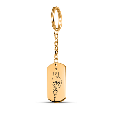 Father and Child Hand-in-Hand Keychain