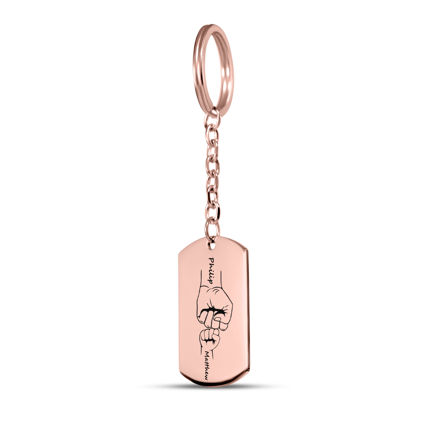 Father and Child Hand-in-Hand Keychain