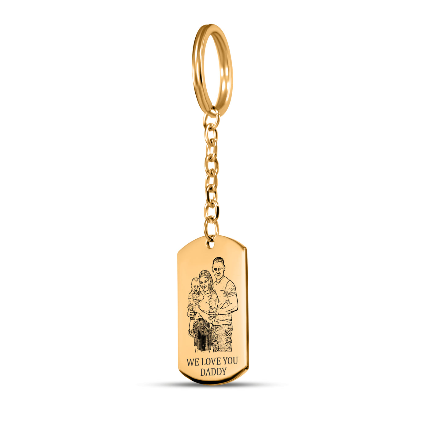 Family Portrait Dad Keychain