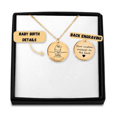 Baby Birth Details Necklace