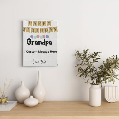 Personalized Message Custom Gift Canvas Wrap